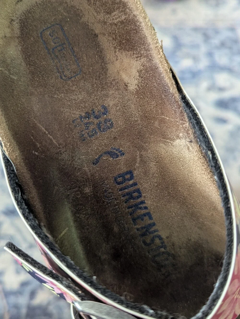 Birkenstock Sydney Floral Double Strap Sandals Size 38 / Women's 7 Medium/Narrow